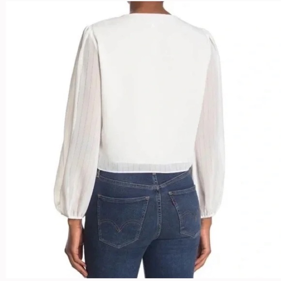 WAYF LACE TRIM TIE FRONT BLOUSE ❤️IN STORES❤️ - Picture 2 of 2